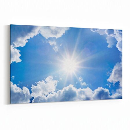 Olla 15541Y Gökyüzü Bulut Görseli  Yatay Kanvas Tablo (Ölçü: 70X50)