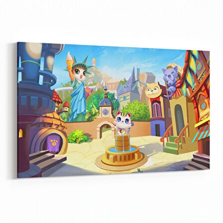 Olla 12788Y Çocuk Odası Görseli Yatay Kanvas Tablo (Ölçü: 45X30)