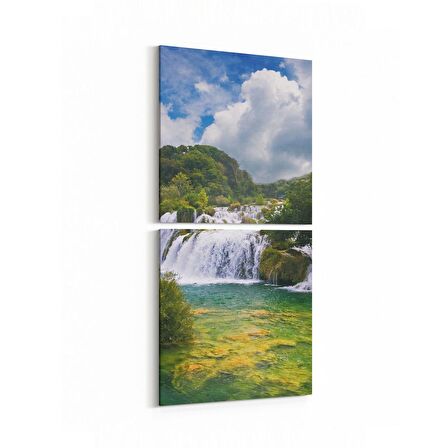 Olla 14335K2D Doğa / Manzara Görseli Kare 2'li Dikey Kanvas Tablo (Ölçü: 30X65)