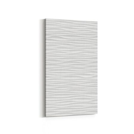 Olla 10452DD Beyaz Kabartma Görseli Dikey Dar Kanvas Tablo (Ölçü: 40X80)
