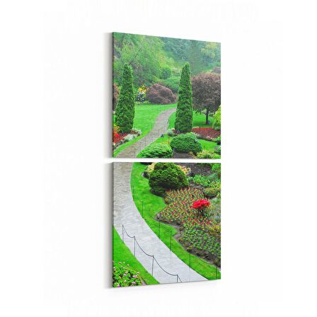 Olla 13937K2D Doğa / Manzara Görseli Kare 2'li Dikey Kanvas Tablo (Ölçü: 30X65)