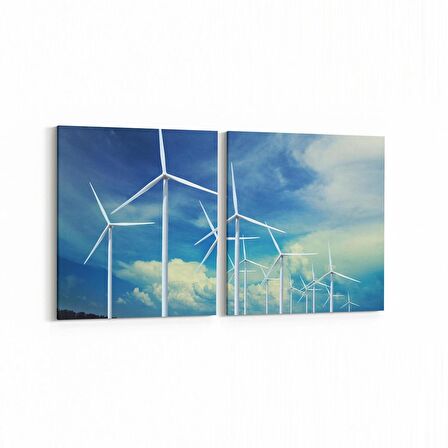 Olla 14228K2Y Doğa / Manzara Görseli Kare 2'li Yatay Kanvas Tablo (Ölçü: 145X70)