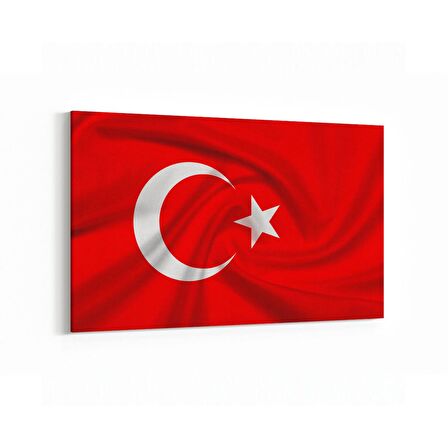 Olla 17574Y Türk Bayrağı Görseli Yatay Kanvas Tablo (Ölçü: 30X20)
