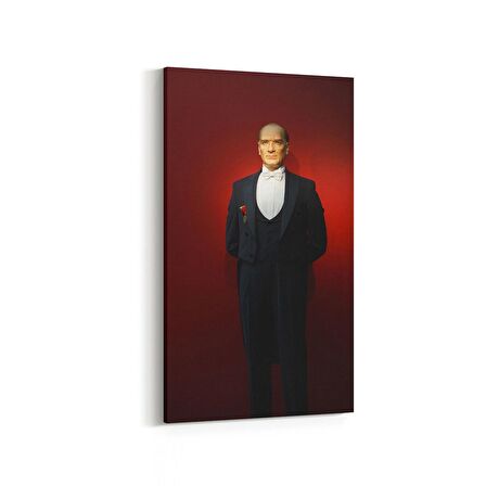 Olla 12419DD Mustafa Kemal Atatürk Dikey Dar Kanvas Tablo (Ölçü: 30X60)