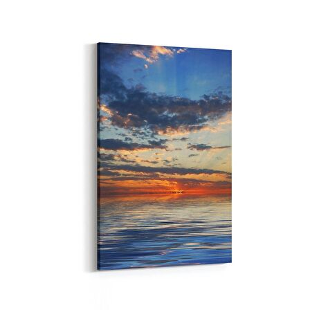 Olla 15951D Günbatımı Görseli Dikey Kanvas Tablo (Ölçü: 100X150)