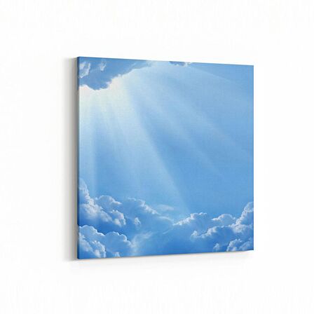 Olla 15788K Gökyüzü Bulut Görseli  Kare Kanvas Tablo (Ölçü: 30X30)