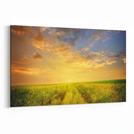 Olla 16060Y Günbatımı Görseli Yatay Kanvas Tablo (Ölçü: 90X60)