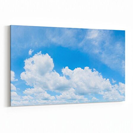 Olla 15763Y Gökyüzü Bulut Görseli  Yatay Kanvas Tablo (Ölçü: 120X80)