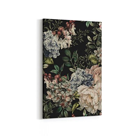 Olla 11776D Çiçek Görseli Dikey Kanvas Tablo (Ölçü: 40X60)