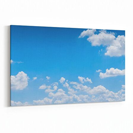 Olla 15735Y Gökyüzü Bulut Görseli  Yatay Kanvas Tablo (Ölçü: 120X80)