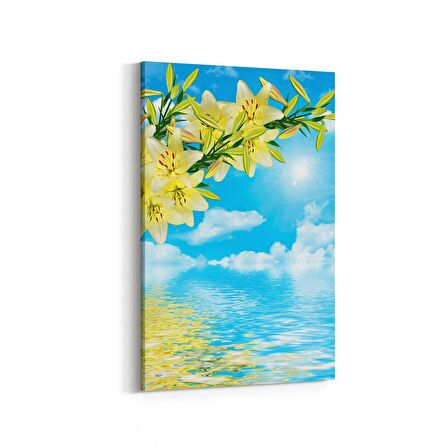 Olla 11715D Orkide Çiçek Görseli Dikey Kanvas Tablo (Ölçü: 60X90)