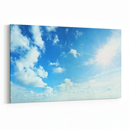 Olla 15594Y Gökyüzü Bulut Görseli  Yatay Kanvas Tablo (Ölçü: 45X30)