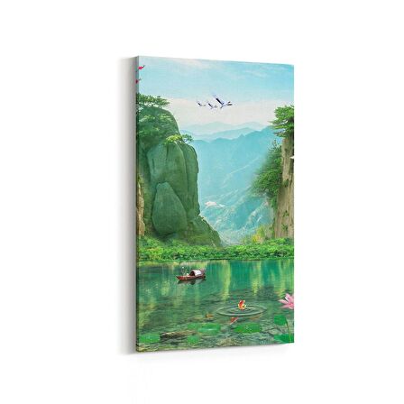 Olla 13327DD Doğa / Manzara Görseli Dikey Dar Kanvas Tablo (Ölçü: 40X80)