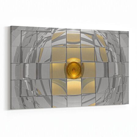 Olla 10047Y Abstract 3 Boyut Görsel Yatay Kanvas Tablo (Ölçü: 45X30)