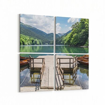 Olla 13877K4 Doğa / Manzara Görseli Kare 4'lü Kanvas Tablo (Ölçü: 105X105)