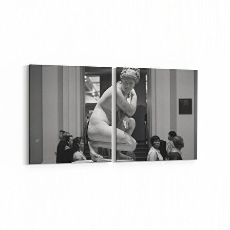 Olla 16255K2Y Heykel / Sanat Görseli Kare 2'li Yatay Kanvas Tablo (Ölçü: 65X30)