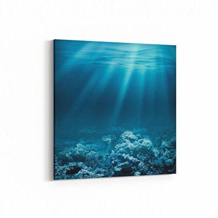 Olla 12927K Deniz / Okyanus Görseli Kare Kanvas Tablo (Ölçü: 30X30)