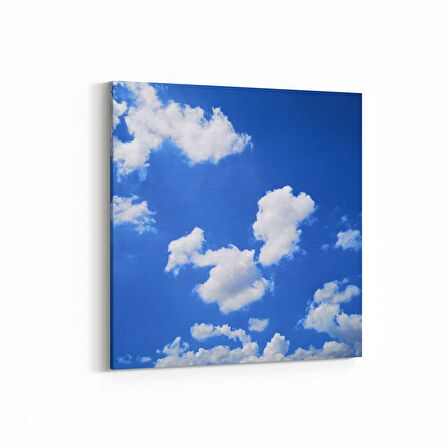 Olla 15428K Gökyüzü Bulut Görseli  Kare Kanvas Tablo (Ölçü: 25X25)