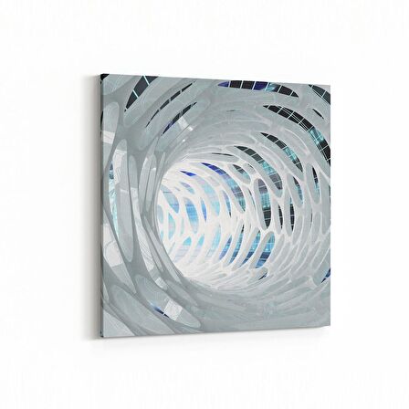 Olla 10235K Abstract Girdap Görsel Kare Kanvas Tablo (Ölçü: 25X25)