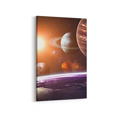 Olla 17646D Uzay Görseli Dikey Kanvas Tablo (Ölçü: 60X90)