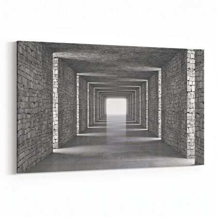 Olla 10435Y Abstract Tünel Görsel Yatay Kanvas Tablo (Ölçü: 90X60)