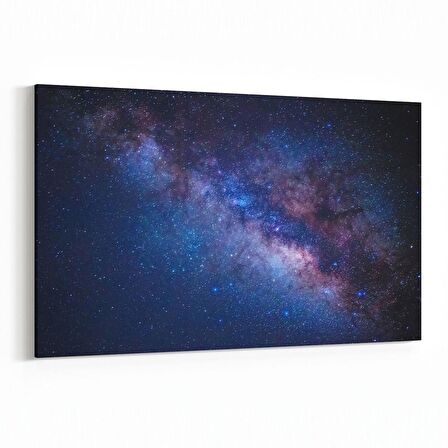 Olla 14719Y Gece Gökyüzü Görseli Yatay Kanvas Tablo (Ölçü: 120X80)