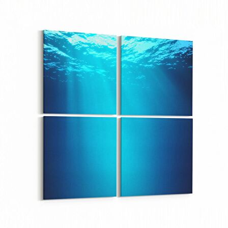 Olla 12900K4 Deniz / Okyanus Görseli Kare 4'lü Kanvas Tablo (Ölçü: 105X105)
