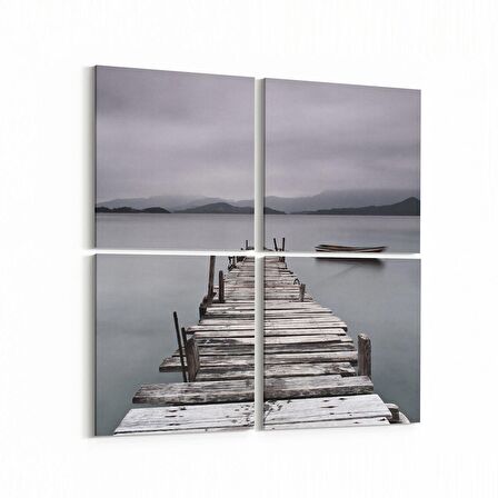 Olla 14586K4 Doğa / Manzara Görseli Kare 4'lü Kanvas Tablo (Ölçü: 145X145)