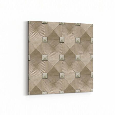 Olla 14935K Geometrik Desen Görseli Kare Kanvas Tablo (Ölçü: 25X25)