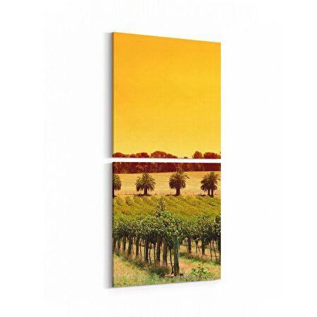 Olla 13815K2D Doğa / Manzara Görseli Kare 2'li Dikey Kanvas Tablo (Ölçü: 30X65)