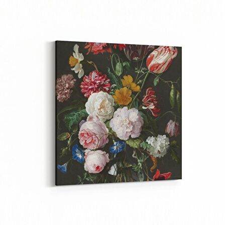 Olla 11765K Çiçek Görseli Kare Kanvas Tablo (Ölçü: 25X25)