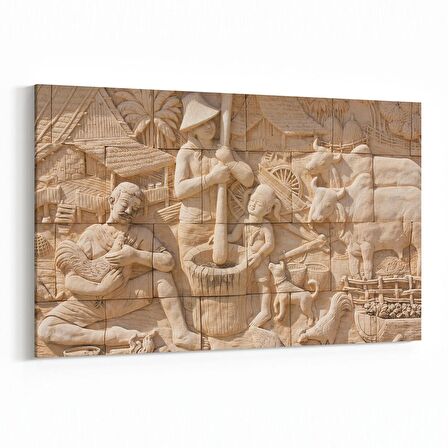 Olla 16266Y Heykel / Sanat Görseli Yatay Kanvas Tablo (Ölçü: 45X30)