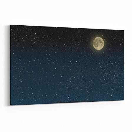 Olla 14763Y Gece Gökyüzü Görseli Yatay Kanvas Tablo (Ölçü: 150X100)