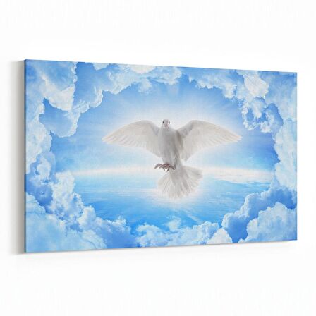 Olla 15889Y Gökyüzü Kuşlar Görseli Yatay Kanvas Tablo (Ölçü: 120X80)