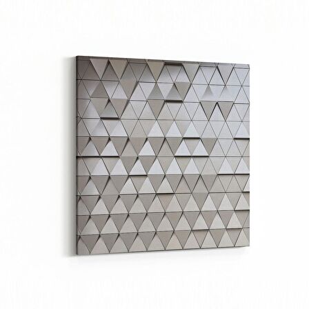 Olla 10027K Abstract 3 Boyut Görsel Kare Kanvas Tablo (Ölçü: 25X25)