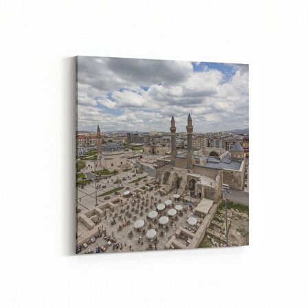 Olla 18651K4 Yapı Görseli Kare 4'lü Kanvas Tablo (Ölçü: 145X145)