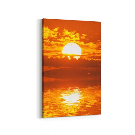 Olla 15944D Günbatımı Görseli Dikey Kanvas Tablo (Ölçü: 100X150)
