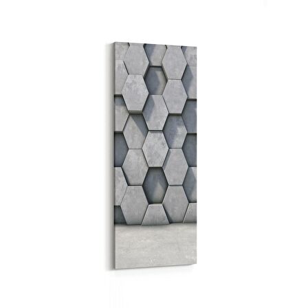 Olla 10020DI Abstract 3 Boyut Görsel Dikey İnce Kanvas Tablo (Ölçü: 40X120)