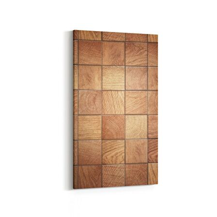 Olla 12035DD Ahşap Desen Görseli Dikey Dar Kanvas Tablo (Ölçü: 60X120)