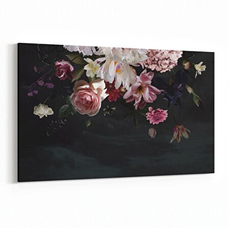 Olla 11767Y Çiçek Görseli Yatay Kanvas Tablo (Ölçü: 45X30)