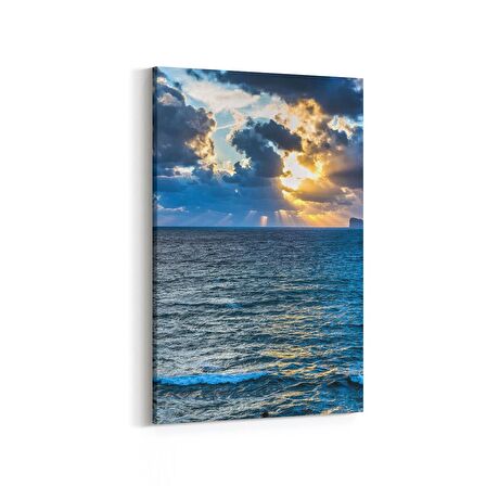 Olla 16045D Günbatımı Görseli Dikey Kanvas Tablo (Ölçü: 60X90)