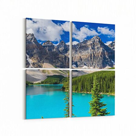 Olla 14216K4 Doğa / Manzara Görseli Kare 4'lü Kanvas Tablo (Ölçü: 145X145)