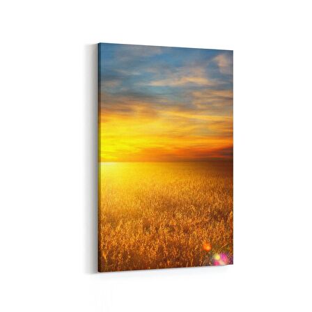 Olla 16033D Günbatımı Görseli Dikey Kanvas Tablo (Ölçü: 60X90)