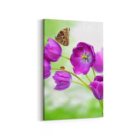 Olla 10592D Ağaç Görseli Dikey Kanvas Tablo (Ölçü: 80X120)