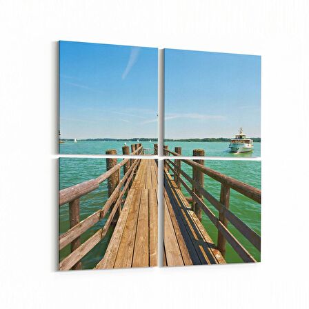 Olla 14548K4 Doğa / Manzara Görseli Kare 4'lü Kanvas Tablo (Ölçü: 145X145)