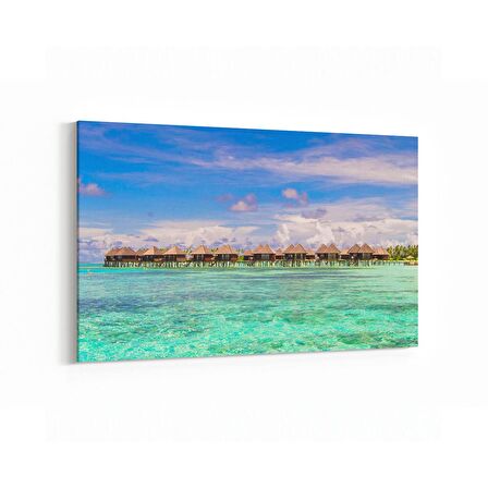 Olla 16472Y Kumsal / Sahil Görseli Yatay Kanvas Tablo (Ölçü: 70X50)