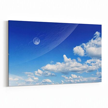 Olla 15549Y Gökyüzü Bulut Görseli  Yatay Kanvas Tablo (Ölçü: 120X80)