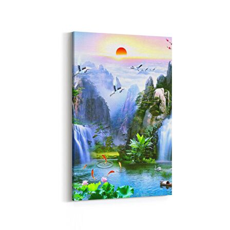 Olla 13577D Doğa / Manzara Görseli Dikey Kanvas Tablo (Ölçü: 60X90)