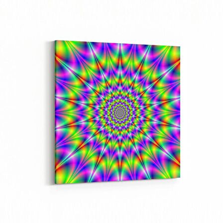 Olla 10227K Abstract Girdap Görsel Kare Kanvas Tablo (Ölçü: 25X25)