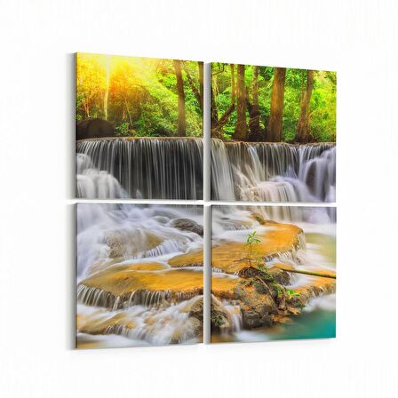 Olla 13619K4 Doğa / Manzara Görseli Kare 4'lü Kanvas Tablo (Ölçü: 145X145)